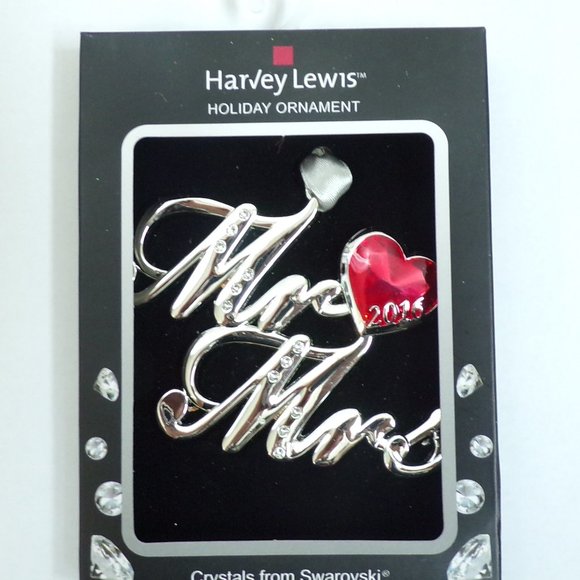 Harvey Lewis Other - NEW Harvey Lewis Silver Mr Mrs 2016 Ornament